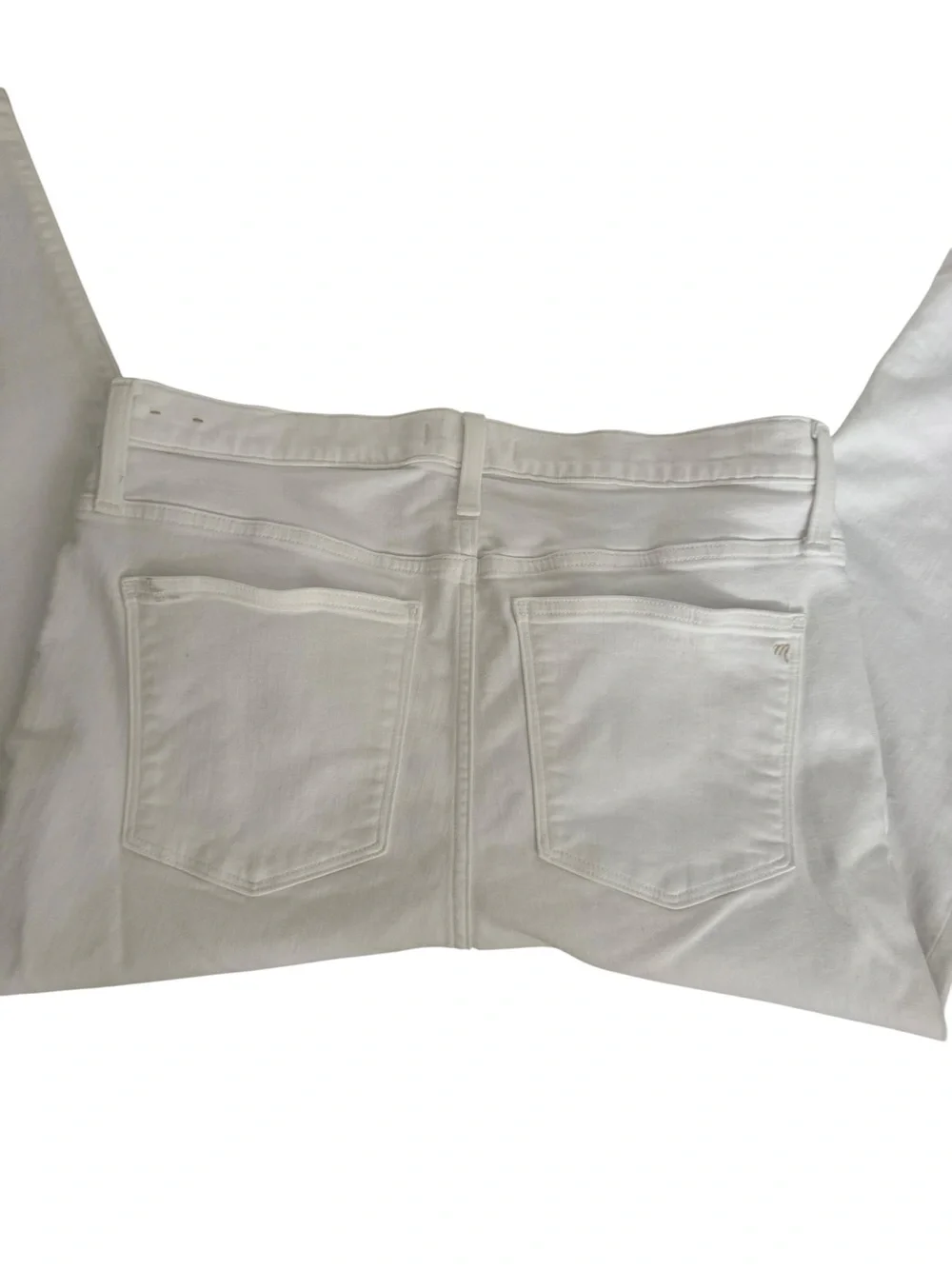 Madewell Women's Cali-Demi Boot White Jeans Size 32P Cropped